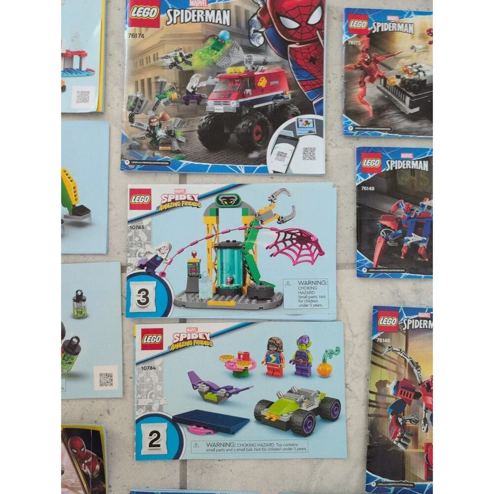 Spiderman Marvel Lego Lot of 16 INSTRUCTIONS ONLY
